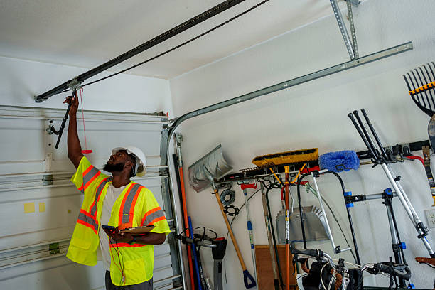 Professional Garage Door Panel Replacement technician working in Le Center, MN
